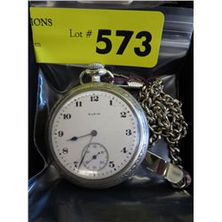 Elgin pocket watch & fob