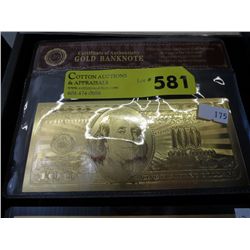 24kt Gold foiled $100 US bank note