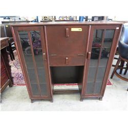 Vintage glass door writing desk