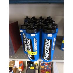 Approx 16. Powerade 1L plastic water bottles