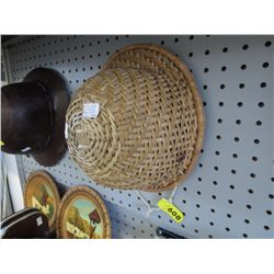 Vintage wicker polo hat, circa 1940
