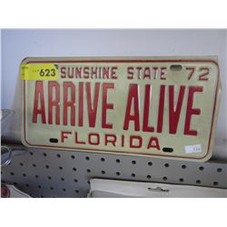 1972 Florida License plate