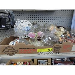 Collection of vintage glass, china, etc.