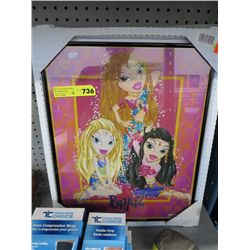 4 Framed "Bratz" posters
