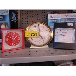 3 Alarm clocks