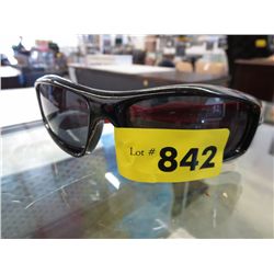 Plastic framed sunglasses, no case.