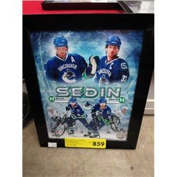Autographed photo of Daniel & Henrik Sedin