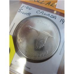 1967 Canadian Silver Dollar .800 Silver