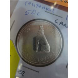 Canada 1967 .50 silver centennial coin