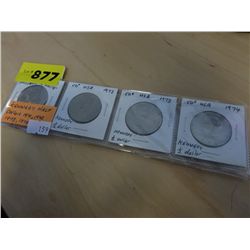 4 Kennedy half dollars - 1971, 1972, 1973, 1974