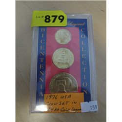 1976 Bicentennial 24kt gold layered USA coin set