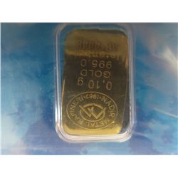 2 x .999 solid gold Turkish Mint investor's bars
