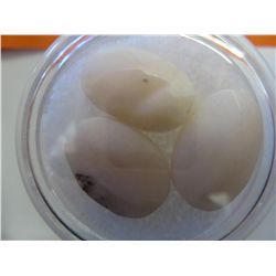 Gem jar - 3 genuine pink opals