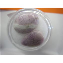 Gem jar - 2 genuine purple jasper