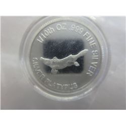 .999 solid silver colourized "Platypus" round