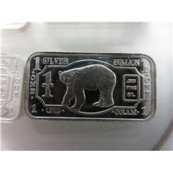 4 x .999 solid silver "Bear" bars