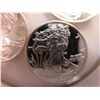 Image 1 : 4 x .999 solid silver Walking Liberty rounds