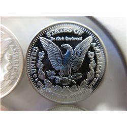 4 x .999 solid silver Morgan Head rounds