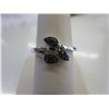 Image 1 : Ladies' blue diamond leaf design ring