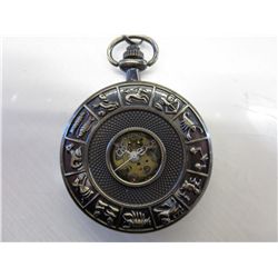 Brand new mechanical skeleton pocket watch
