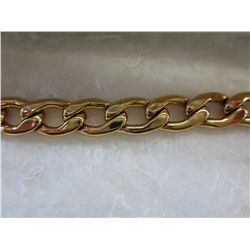 Men's gold clad curb chain bracelet