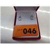 Image 2 : Diamond & white topaz stud earrings