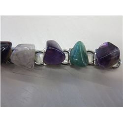 Strand of semi precious gemstones bracelet