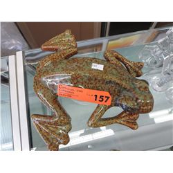 Glaze ceramic frog wall plaque