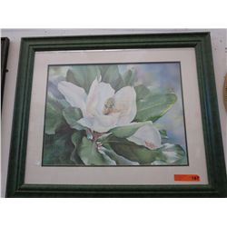 Framed flower print