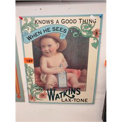 Tin sign "Watkins"