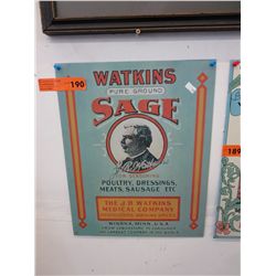 Tin sign "Watkins"