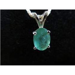 South American Emerald Solitaire pendant