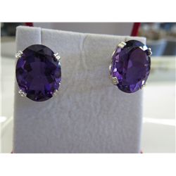 New 17.52 CTW Amethyst Earrings