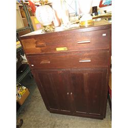 1920's English oak chifferobe