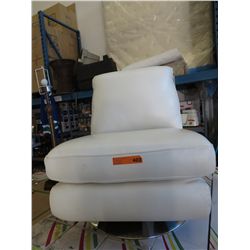 NEW - leather swivel lounge chair