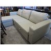 Image 1 : NEW - Beige leather sectional sofa bed