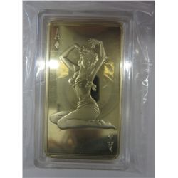 1 oz limited edition gold clad Pinup Girl bar