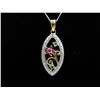 Image 1 : Emerald, ruby & diamond pendant