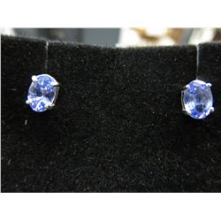Brand new pair of 1 ct tanzanite earrings