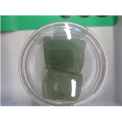 Gem jar: 2 genuine jade in the rough stones
