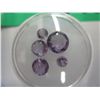 Image 1 : Gem jar: 5 assorted round purple amethysts