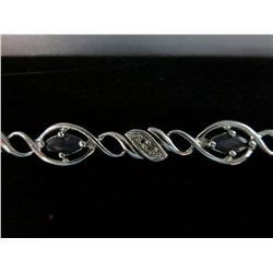 Ladies' sapphire & diamond tennis bracelet