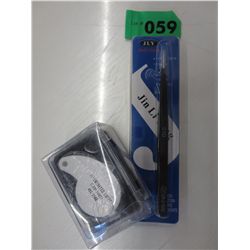 Jeweler's illuminated 40 x loupe & tweezers