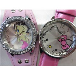 2 Betty Boop & Hello Kitty watches. New/Work