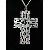 Image 1 : Large diamond cut cross necklace set