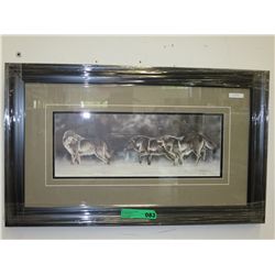 Framed print "On the Move-Wolf Pack"