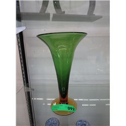 Hand Blown Glass Vase - Amber to Green