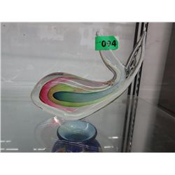 Vintage art glass Whale