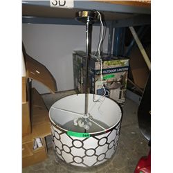 Modern 3 bulb drum shade chandelier