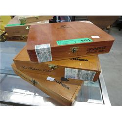 3 Wood Cohiba cigar boxes
